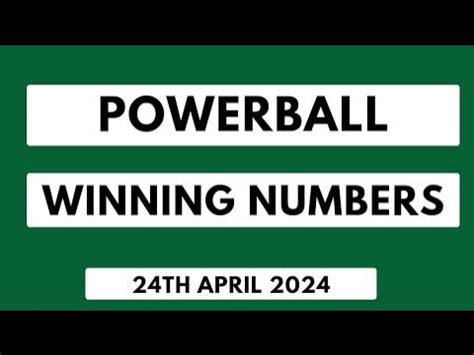 powerball april 24th.